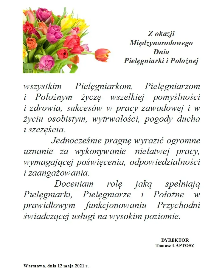 Dzień Pielęgniarek i Położnych 2021